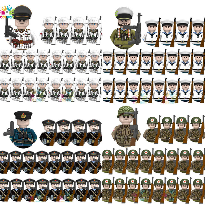 Lego Minifigure Holder - Mainan Anak 21pcs/lot WW2 N001-N095 Petugas