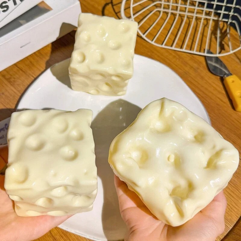 Taba Squishy Cheese Cube Bola  - Fidget Cube Original ulasan dan harga